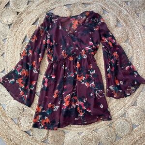 Women's Abercrombie & Fitch Floral Bell Sleeve Dress Size M